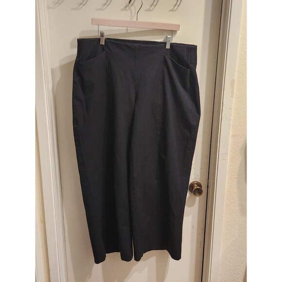 Old Navy Pants - Old Navy Pants Womens 2X Wide Leg High Rise Pull On Stretch Black Pockets‎